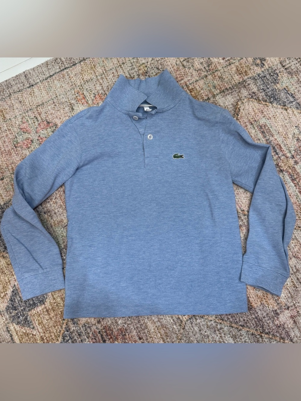 Lacoste Kids' Blue Long-Sleeve Polo Shirt